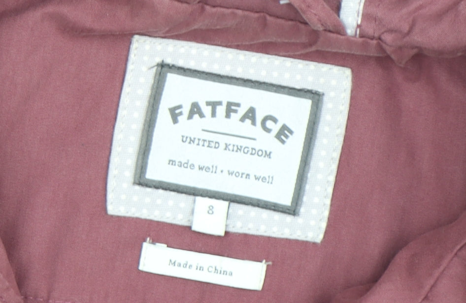 FatFace Women's Pink Parka Jacket Size 12 Regular Fit