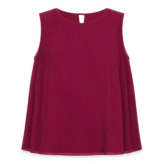 Front view of Massimo Dutti Women's Purple Blouse, size 14, Round Neck