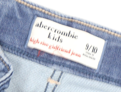 Abercrombie Girls Blue Girlfriend Jeans, Size 9-10, Belted