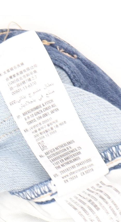 Abercrombie Girls Blue Girlfriend Jeans, Size 9-10, Belted