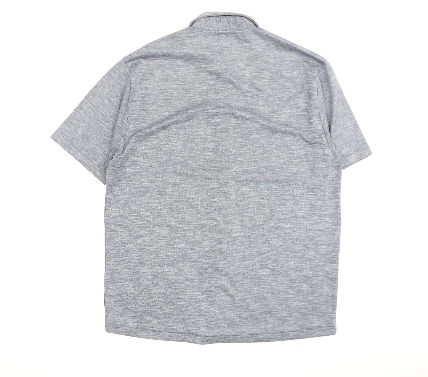 Kangol Men's Grey Short Sleeve Button-Up Shirt