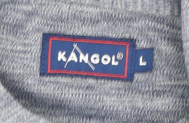 Kangol Men's Grey Short Sleeve Button-Up Shirt