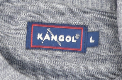 Kangol Men's Grey Short Sleeve Button-Up Shirt