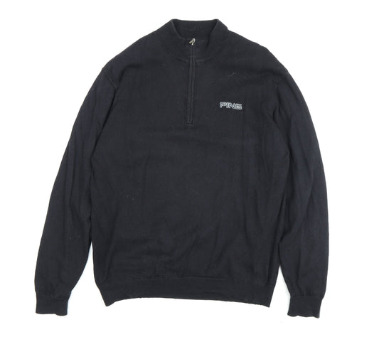 Ping Men's Black Medium Sports Jumper