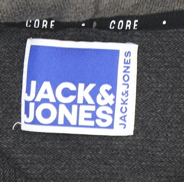 Jack & Jones Boys Grey Pullover Hoodie Long Sleeve Casual