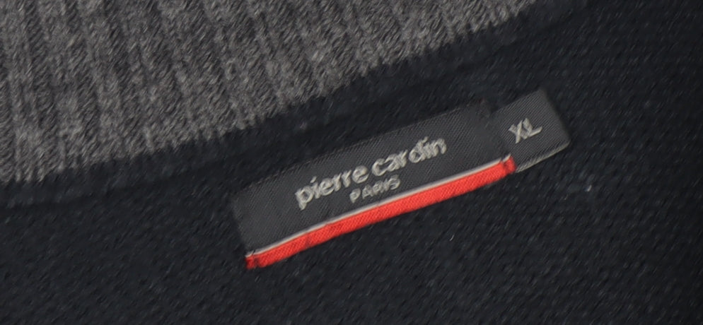 Pierre Cardin Men's Black Full Zip Jumper XL