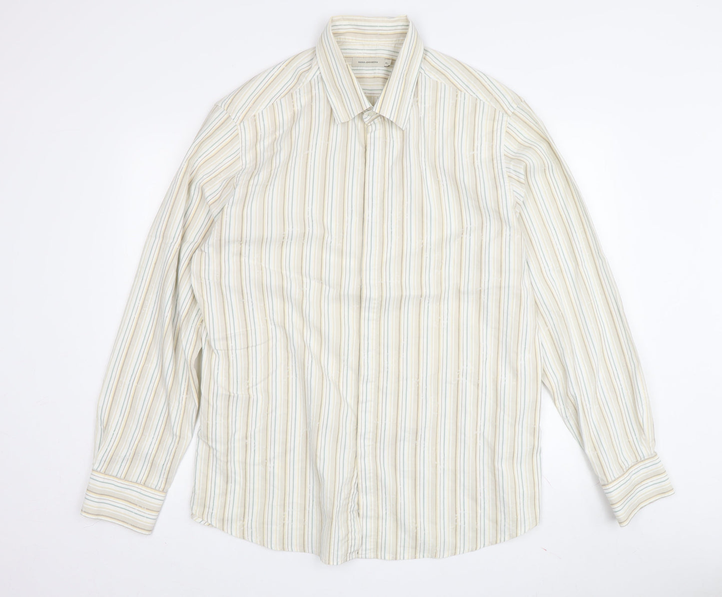 Rocha John Rocha Men's XL Striped Long Sleeve Shirt