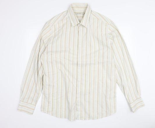 Rocha John Rocha Men's XL Striped Long Sleeve Shirt