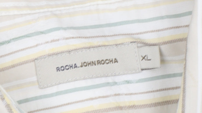 Rocha John Rocha Men's XL Striped Long Sleeve Shirt