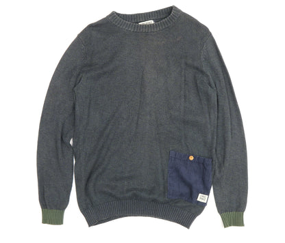 Jack & Jones Men's Green Pullover Jumper, Size S, Casual Knit