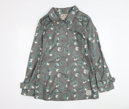 Mantaray Women's Green Floral Rain Coat Jacket Size 8