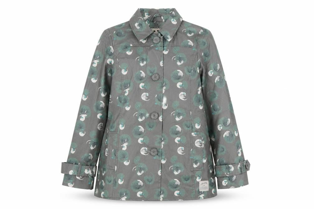 Womens UK Size 8 Mantaray Green Rain Coat