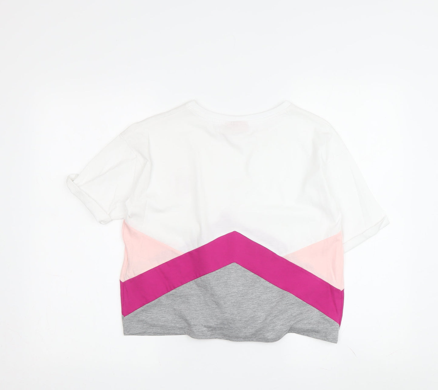 Teens UK Size L McKenzie Multicoloured Cropped T-Shirt