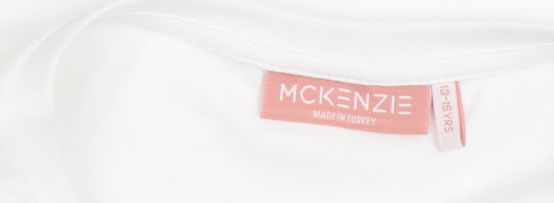 Teens UK Size L McKenzie Multicoloured Cropped T-Shirt