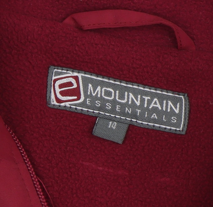 Womens UK Size 10 Mountain Essentials Red Basic Jacket