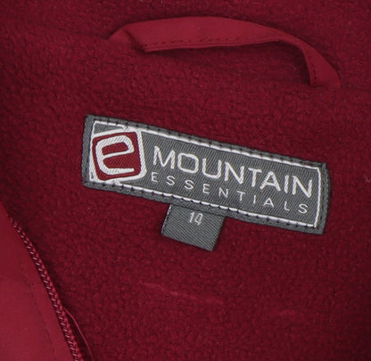 Womens UK Size 10 Mountain Essentials Red Basic Jacket