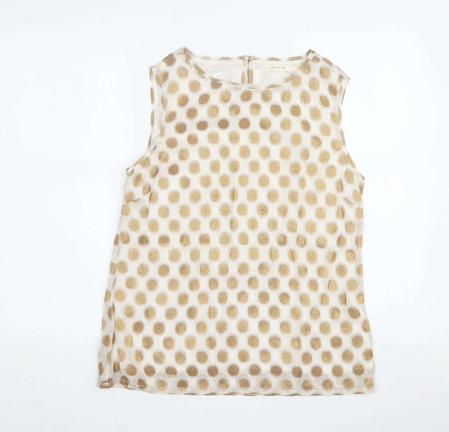 Womens UK Size 10 White Stuff Beige Basic Blouse