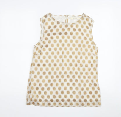 Womens UK Size 10 White Stuff Beige Basic Blouse