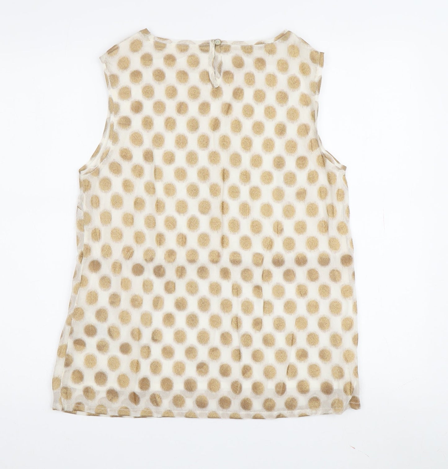 Womens UK Size 10 White Stuff Beige Basic Blouse