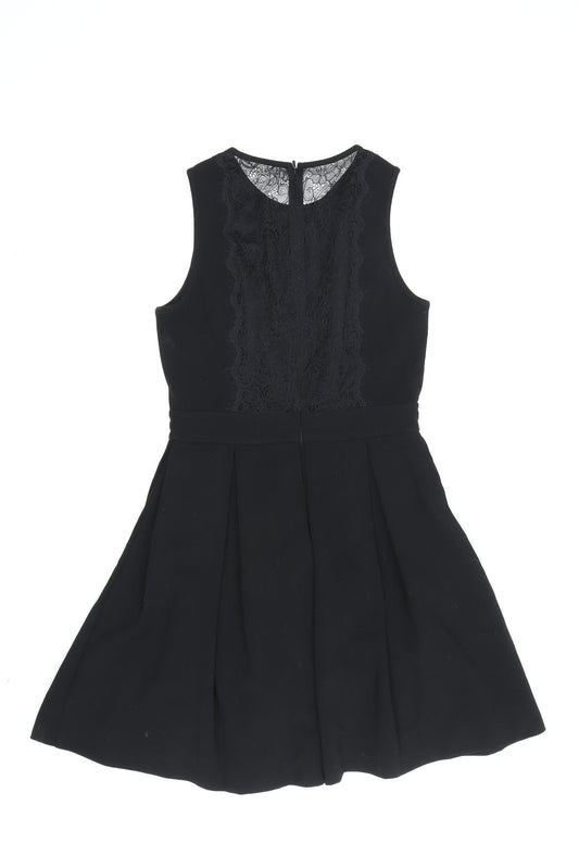 Whistles Women's Black Size 8 Sleeveless Lace Dress