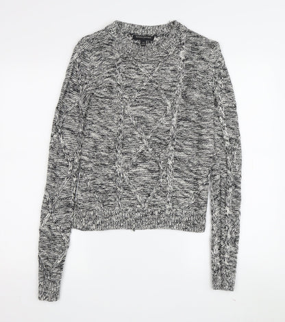 Banana Republic Women's Grey Cable-Knit Jumper XS