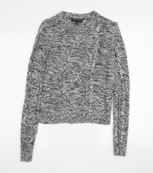 Banana Republic Women's Grey Cable-Knit Jumper XS