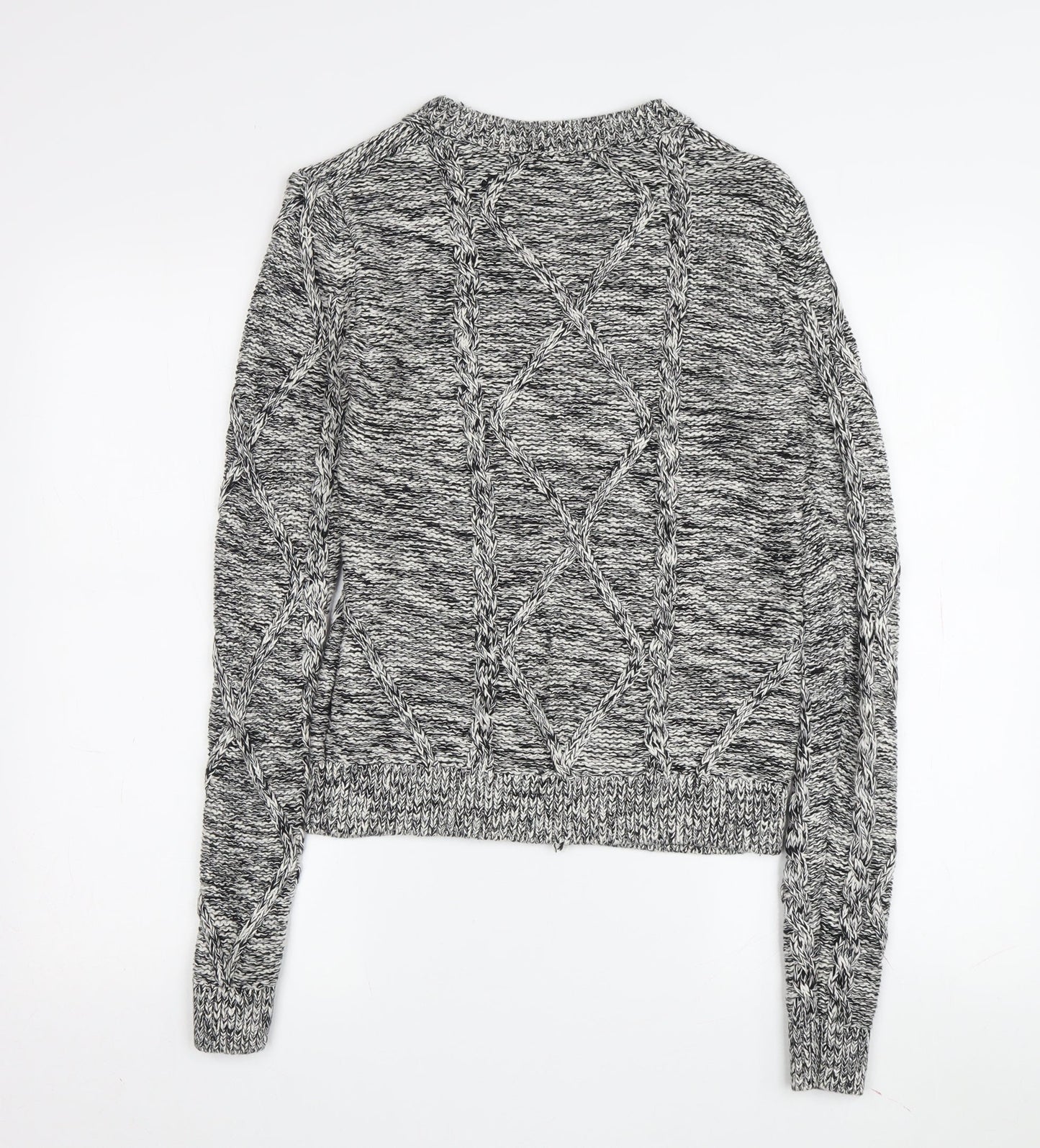 Banana Republic Women's Grey Cable-Knit Jumper XS