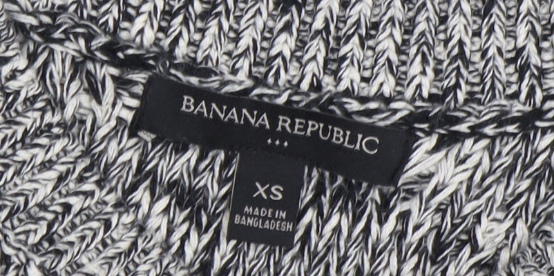 Banana Republic Women's Grey Cable-Knit Jumper XS