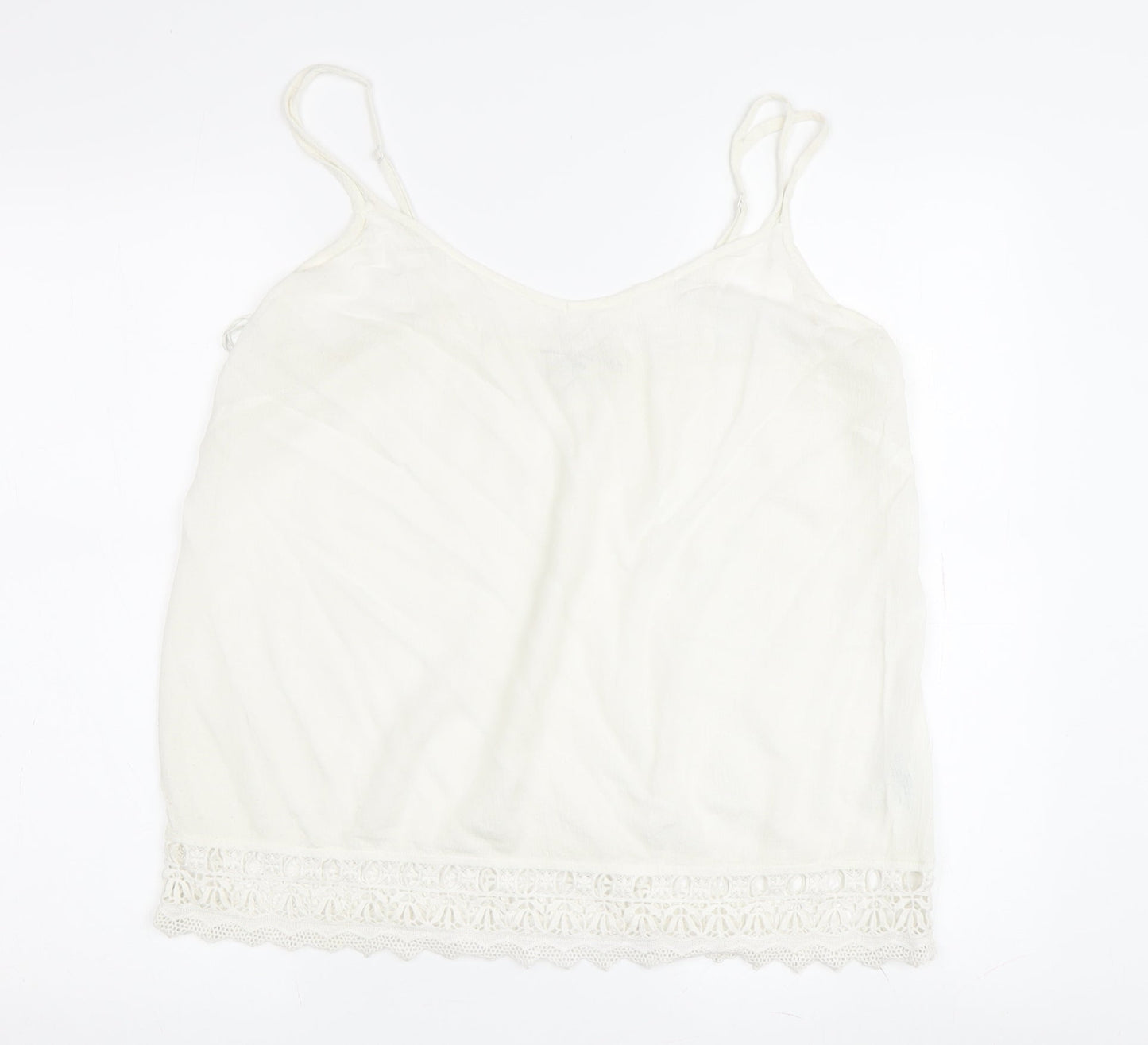 Womens UK Size 10 FatFace Ivory Camisole Tank