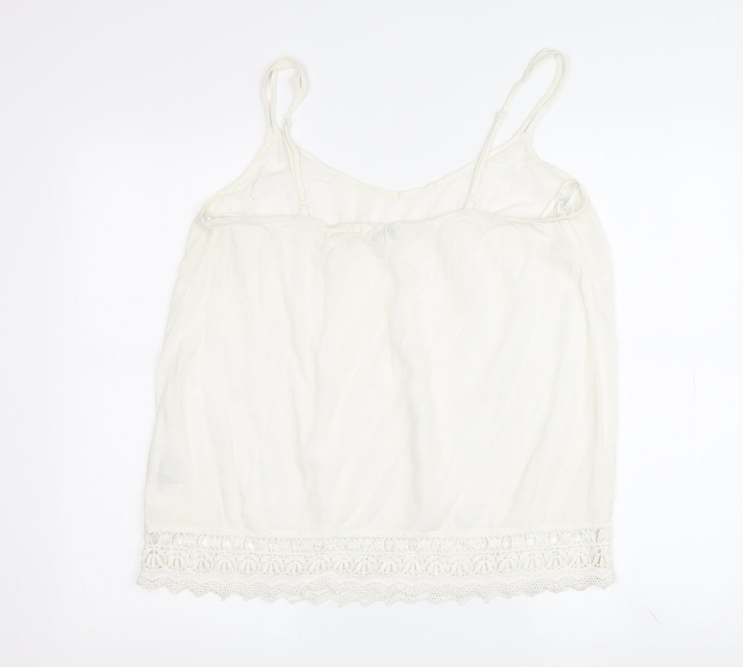 Womens UK Size 10 FatFace Ivory Camisole Tank