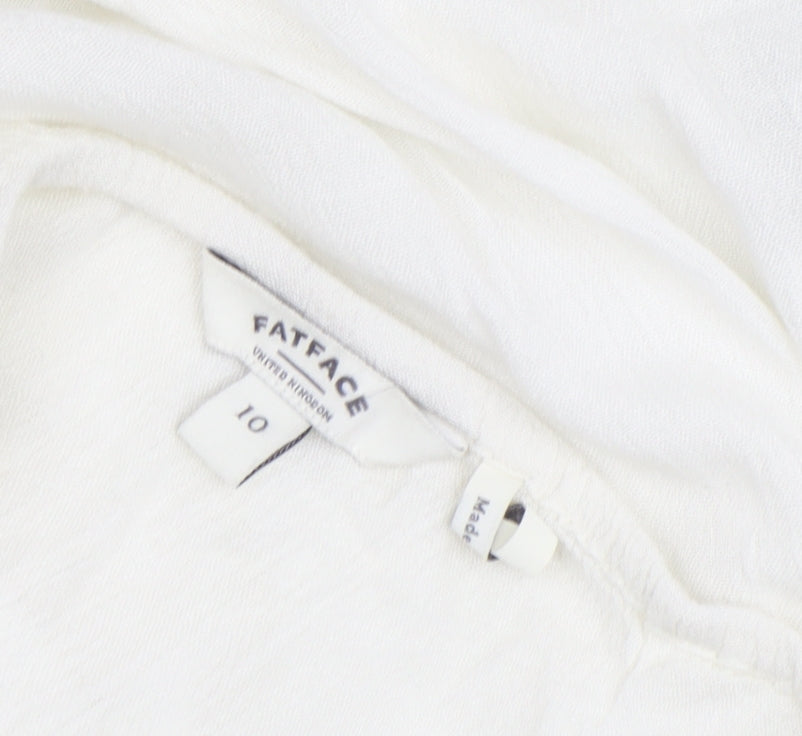 Womens UK Size 10 FatFace Ivory Camisole Tank