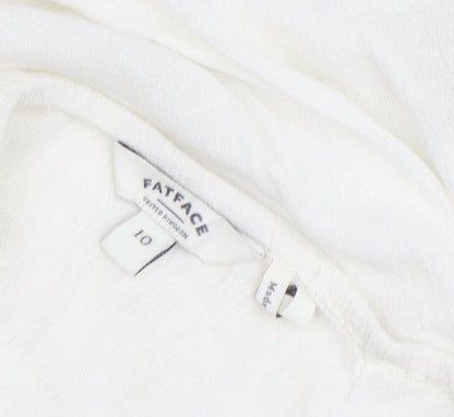 Womens UK Size 10 FatFace Ivory Camisole Tank