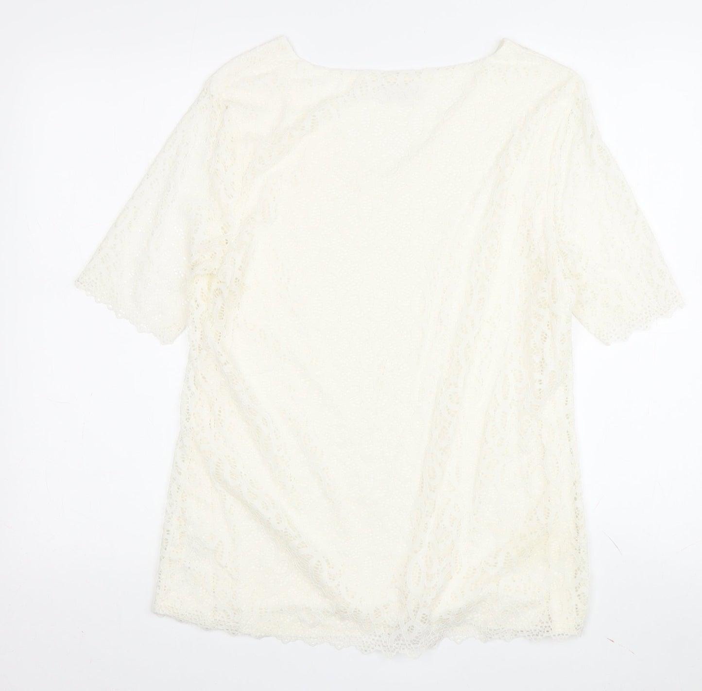 Colebrooke Women's Ivory Lace Wrap Blouse, S, Casual