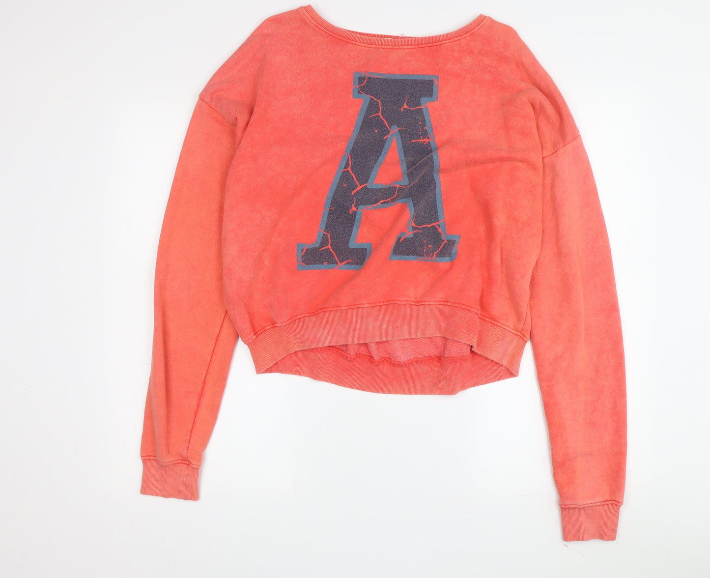 SoulCal & Co Orange Women's Graphic Print Pullover Sweatshirt Size 8