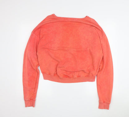 SoulCal & Co Orange Women's Graphic Print Pullover Sweatshirt Size 8