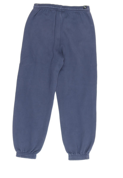 Puma Boys Blue Jogger Trousers Cotton Blend Size 8