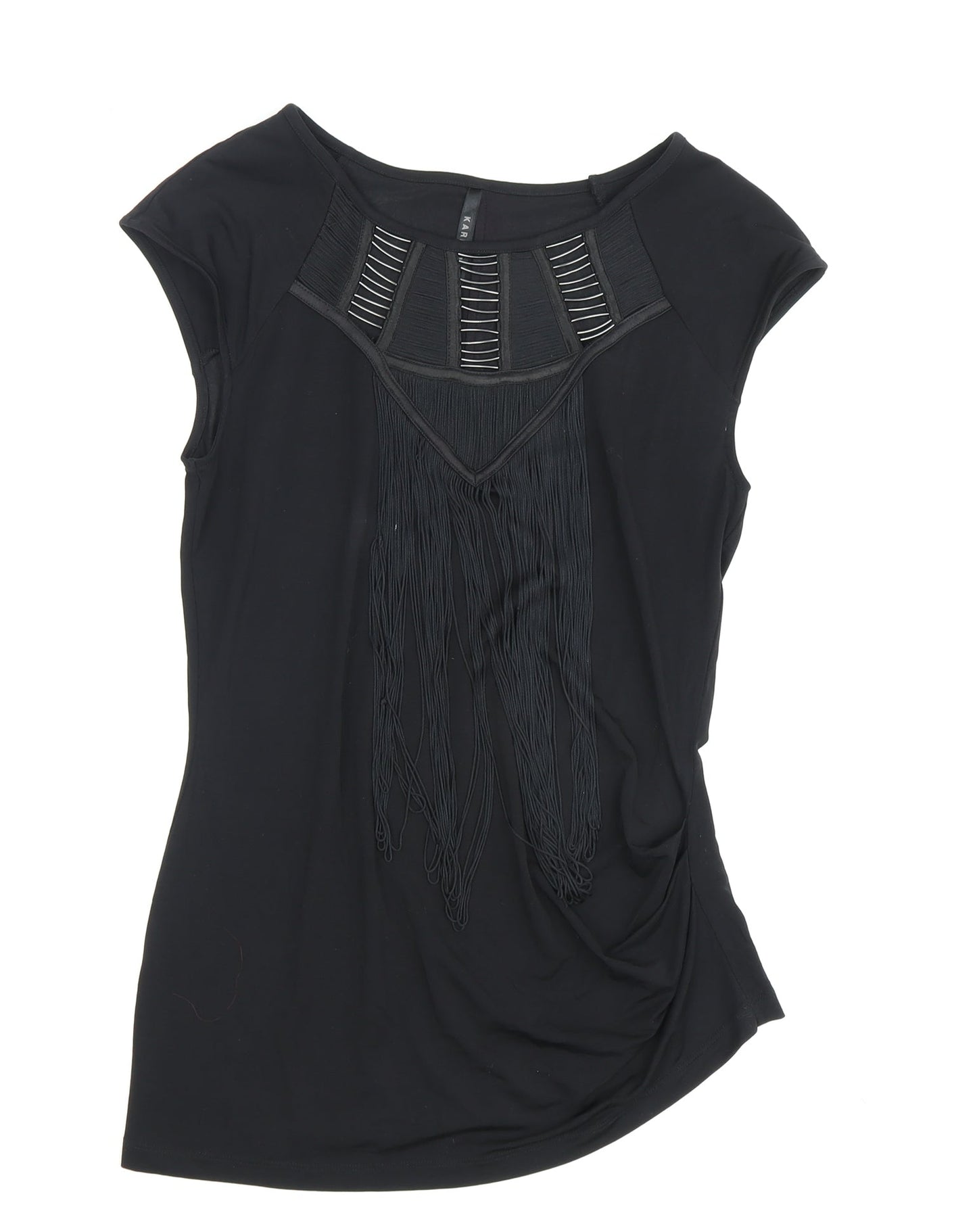 Womens UK Size 8 Karen Millen Black Tunic Blouse