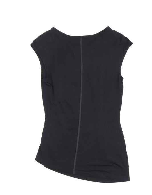 Karen Millen Women’s Black Fringe Tunic Blouse Size 8