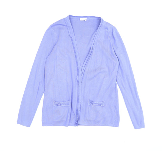 Eastex Women's Purple V-Neck Cardigan Size 10