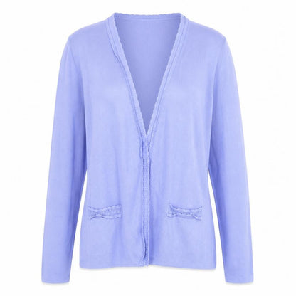 Womens UK Size 10 Eastex Purple Cardigan Jumper