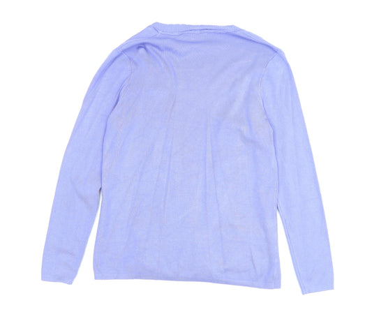 Eastex Women's Purple V-Neck Cardigan Size 10