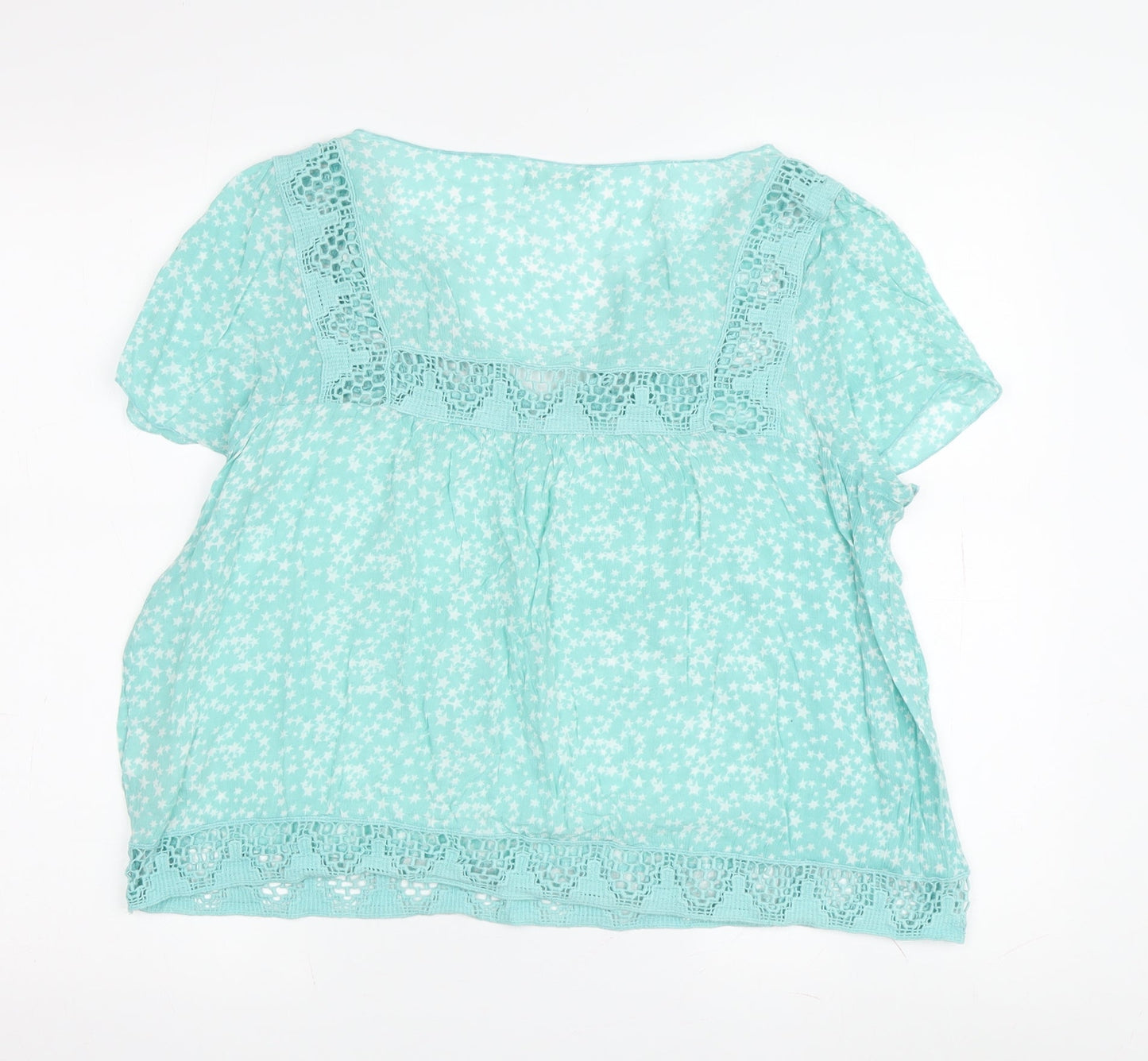 Hush Women Blue Floral Blouse V-Neck Camisole