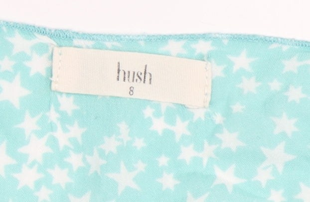 Hush Women Blue Floral Blouse V-Neck Camisole
