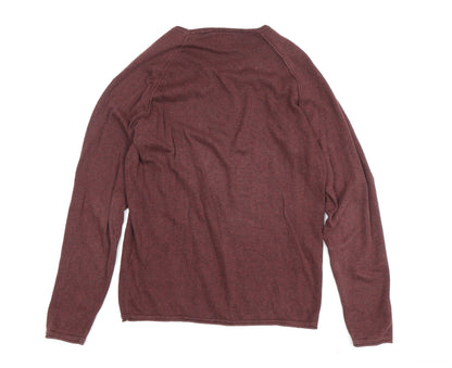 Jack & Jones Red Wool Men's S Pullover Jumper