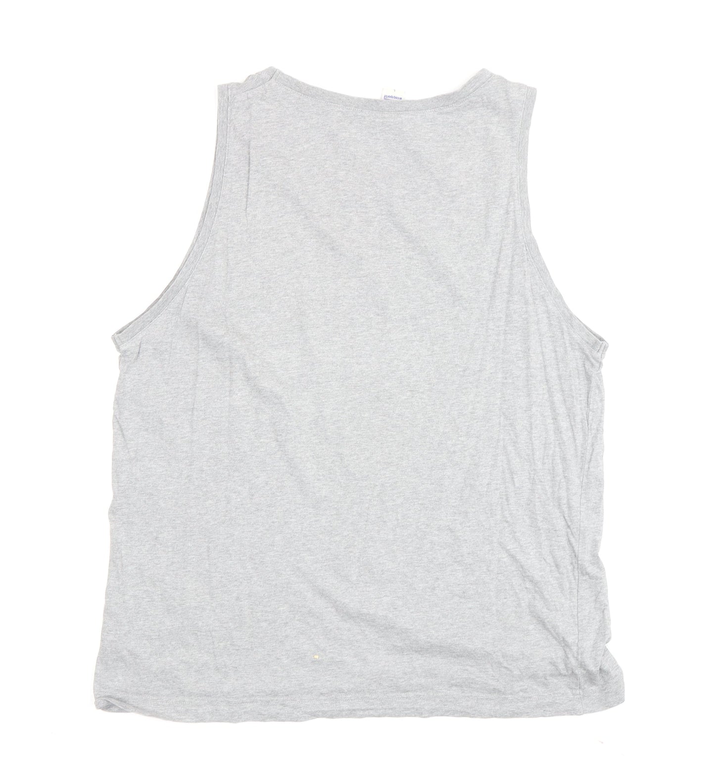 Le Coq Sportif Men's Grey Sleeveless Cotton T-Shirt L