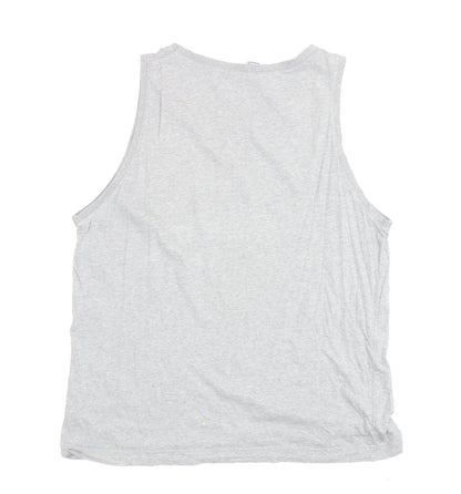 Le Coq Sportif Men's Grey Sleeveless Cotton T-Shirt L