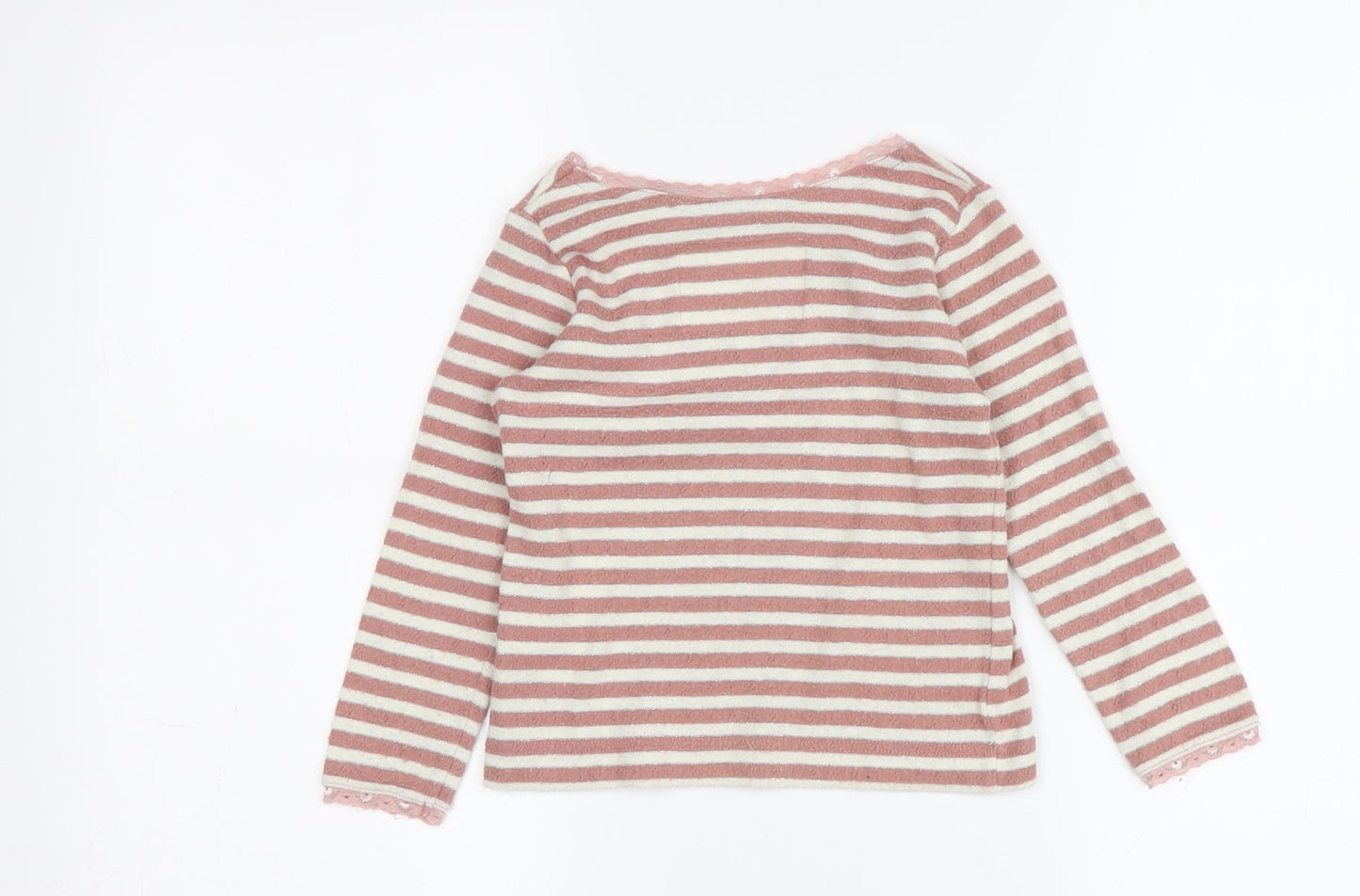 Boden Girls Multicoloured Jumper, Size 2-3, Glitter Stripes