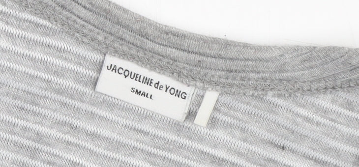 Womens UK Size S Jacqueline de Yong Grey Cardigan Jumper