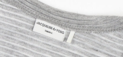 Womens UK Size S Jacqueline de Yong Grey Cardigan Jumper