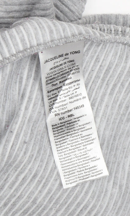 Womens UK Size S Jacqueline de Yong Grey Cardigan Jumper